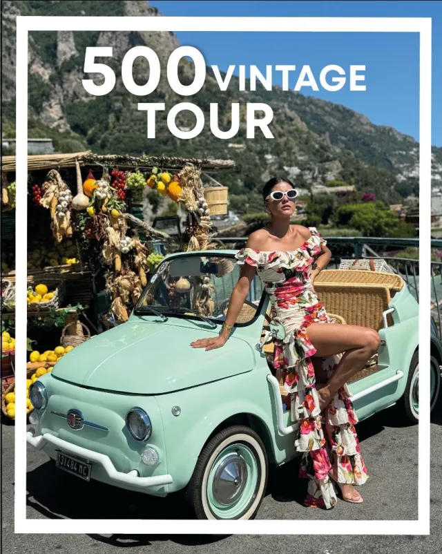 Vivi la Costiera  nel vero stile Made in Italy con Fiat 500 Spiaggina d'epoca. 